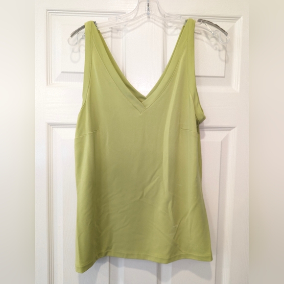 Talbots matching 2 piece set green sleeveless top/midi black polka dots shirt L - Picture 2 of 16